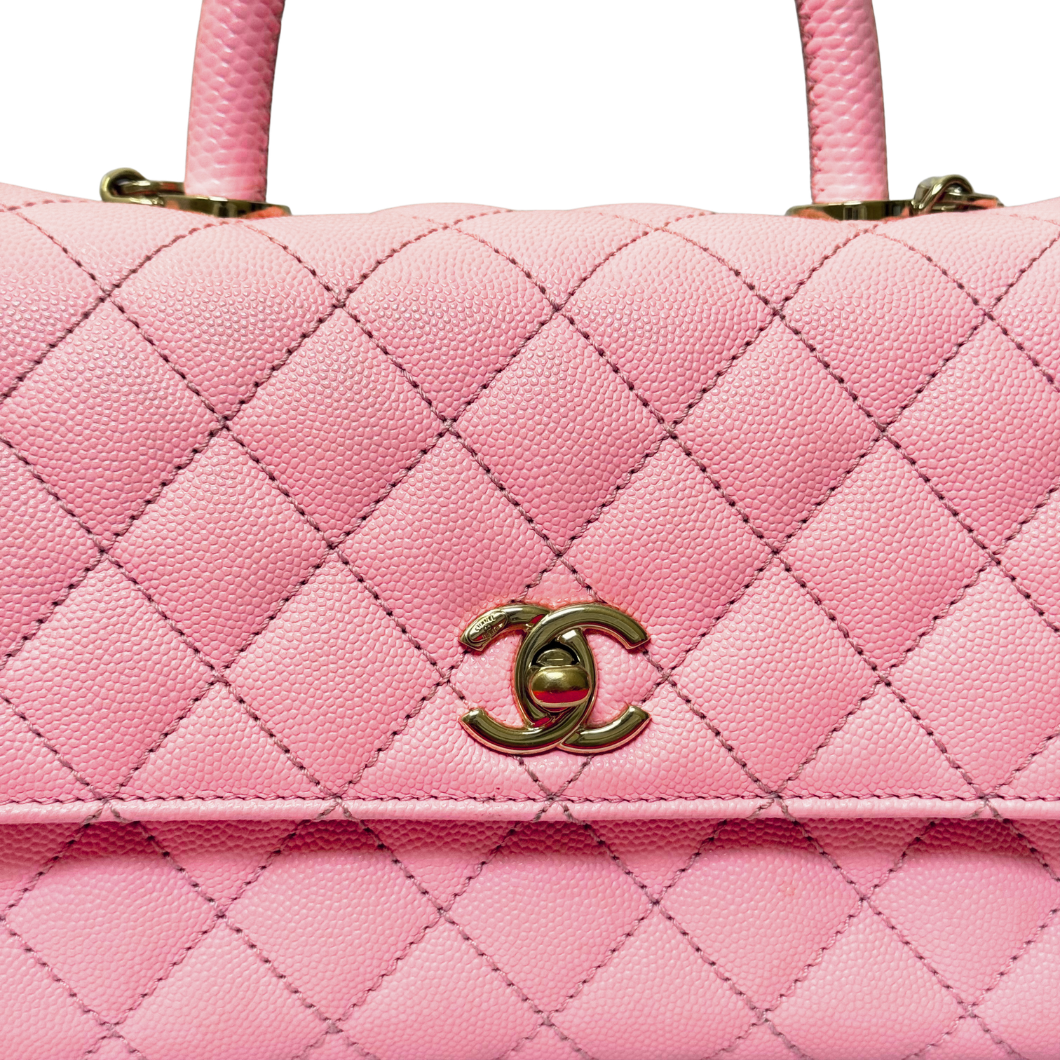 Chanel Coco Handle 23 in Pink Caviar Leather