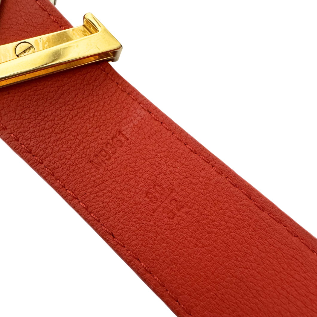 Louis Vuitton Twist Red Epi Leather Belt - Size 80 cm