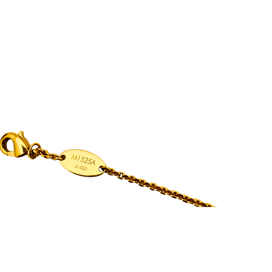 Louis Vuitton Fleur and Initials Bracelet in Gold-Tone