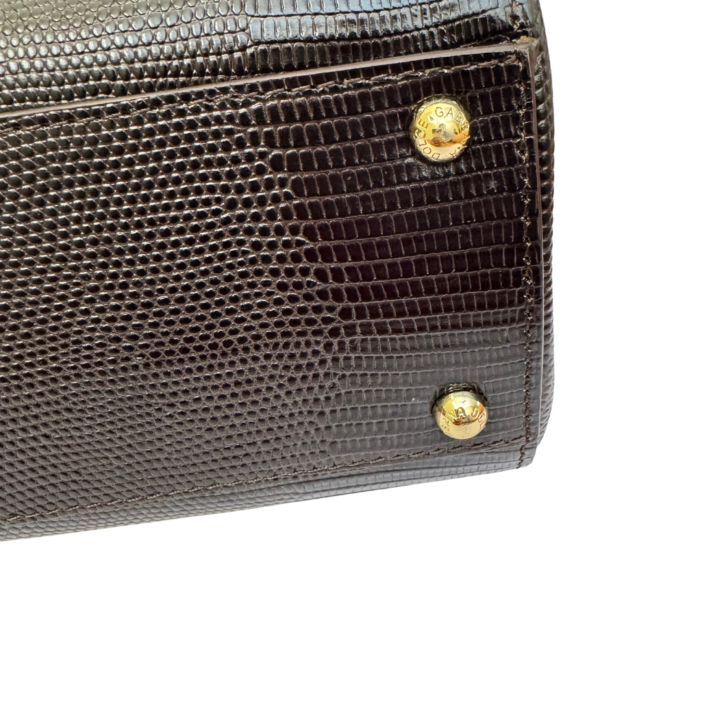 Dolce & Gabbana Sicily Handbag in Brown Leather