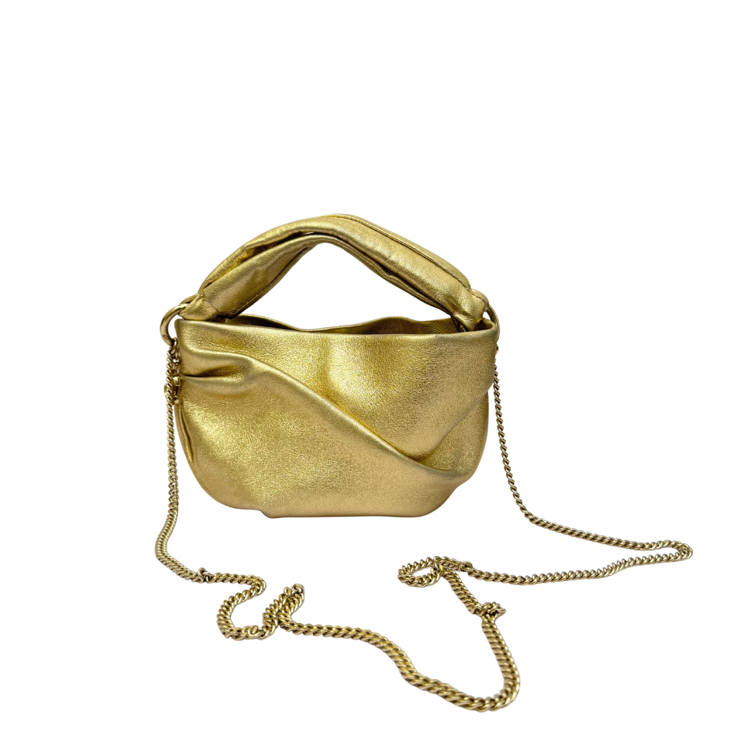 Jimmy Choo Bonny Mini Bag in Gold Metallic Leather