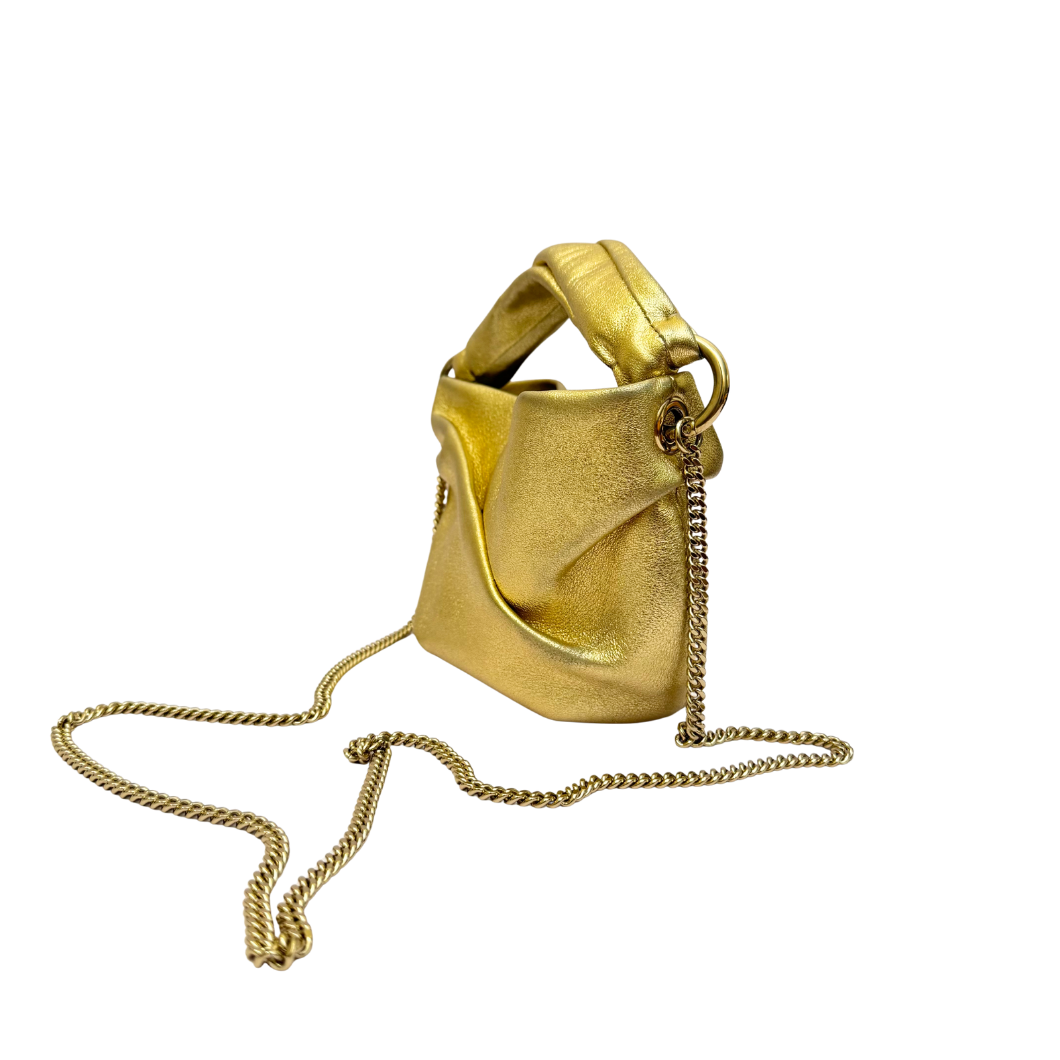 Jimmy Choo Bonny Mini Bag in Gold Metallic Leather