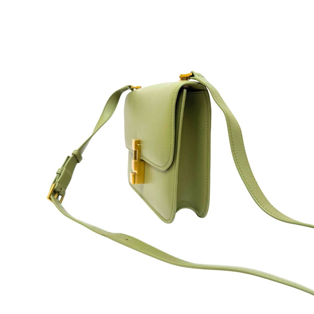 Saint Laurent Le Carré Bag in Sage Green Leather