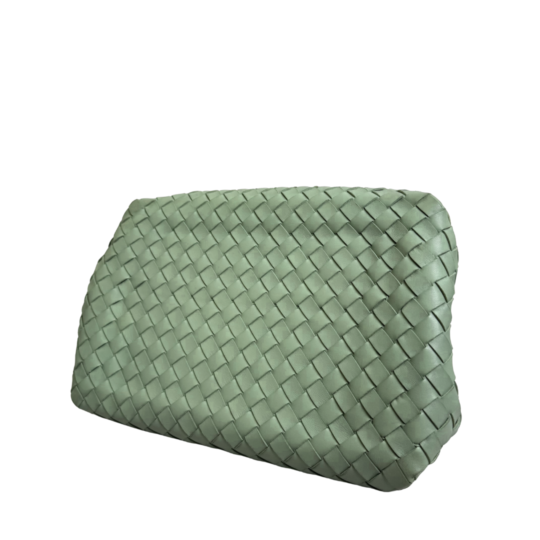 Bottega Veneta Parachute Bag in Sage Leather