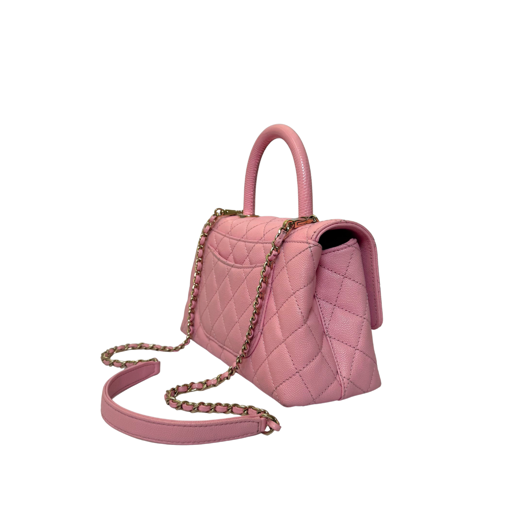 Chanel Coco Handle 23 in Pink Caviar Leather