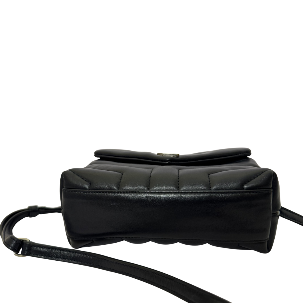 Saint Laurent Toy LouLou Quilted Leather Bag in Blue