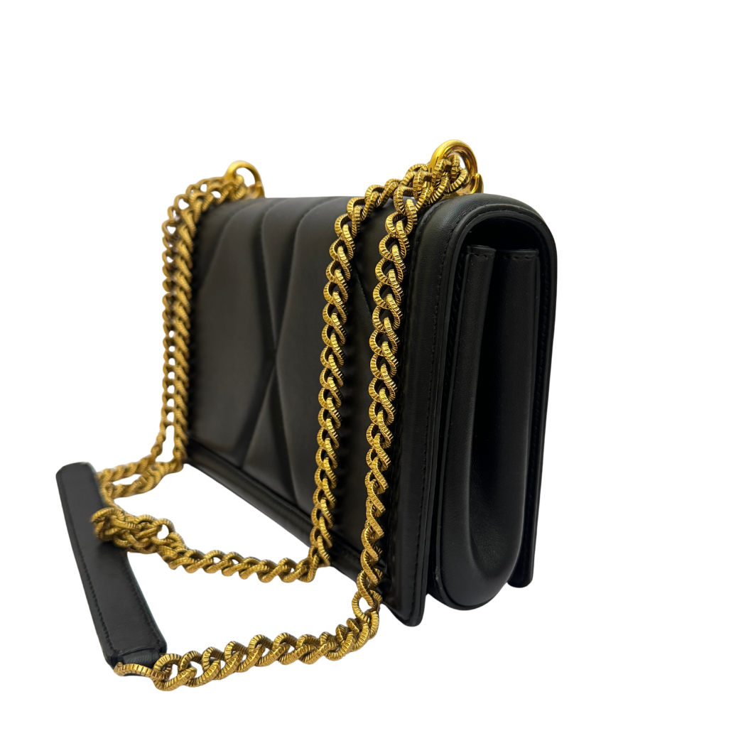 Dolce & Gabbana Devotion Bag in Black Quilted Leather