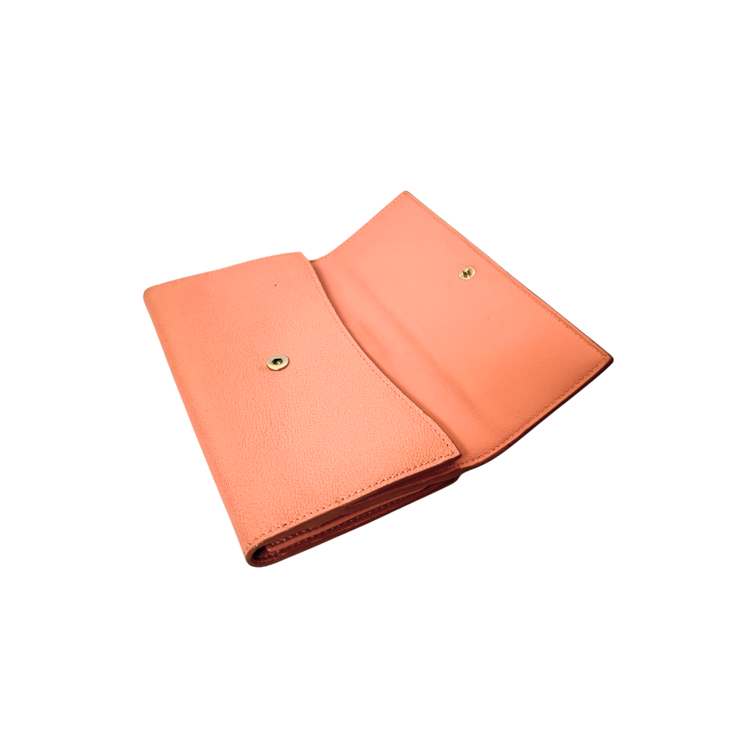 Alexander McQueen Insignia Wallet in Coral Pink Leather