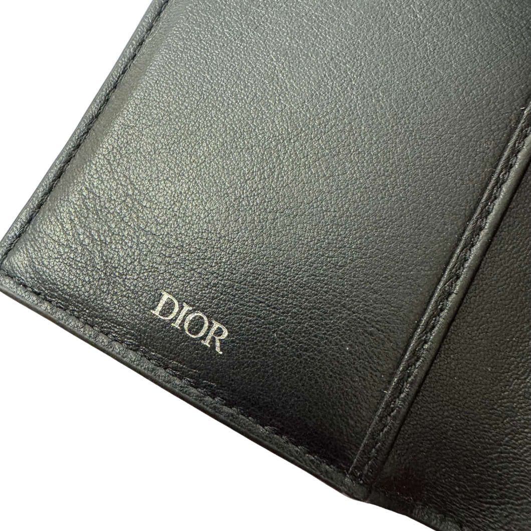 Dior Men's Bi-Fold Oblique Jacquard Card Holder
