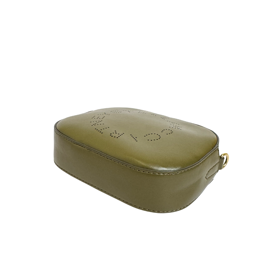 Stella McCartney Eco Soft Logo Camera Bag in Olive Green