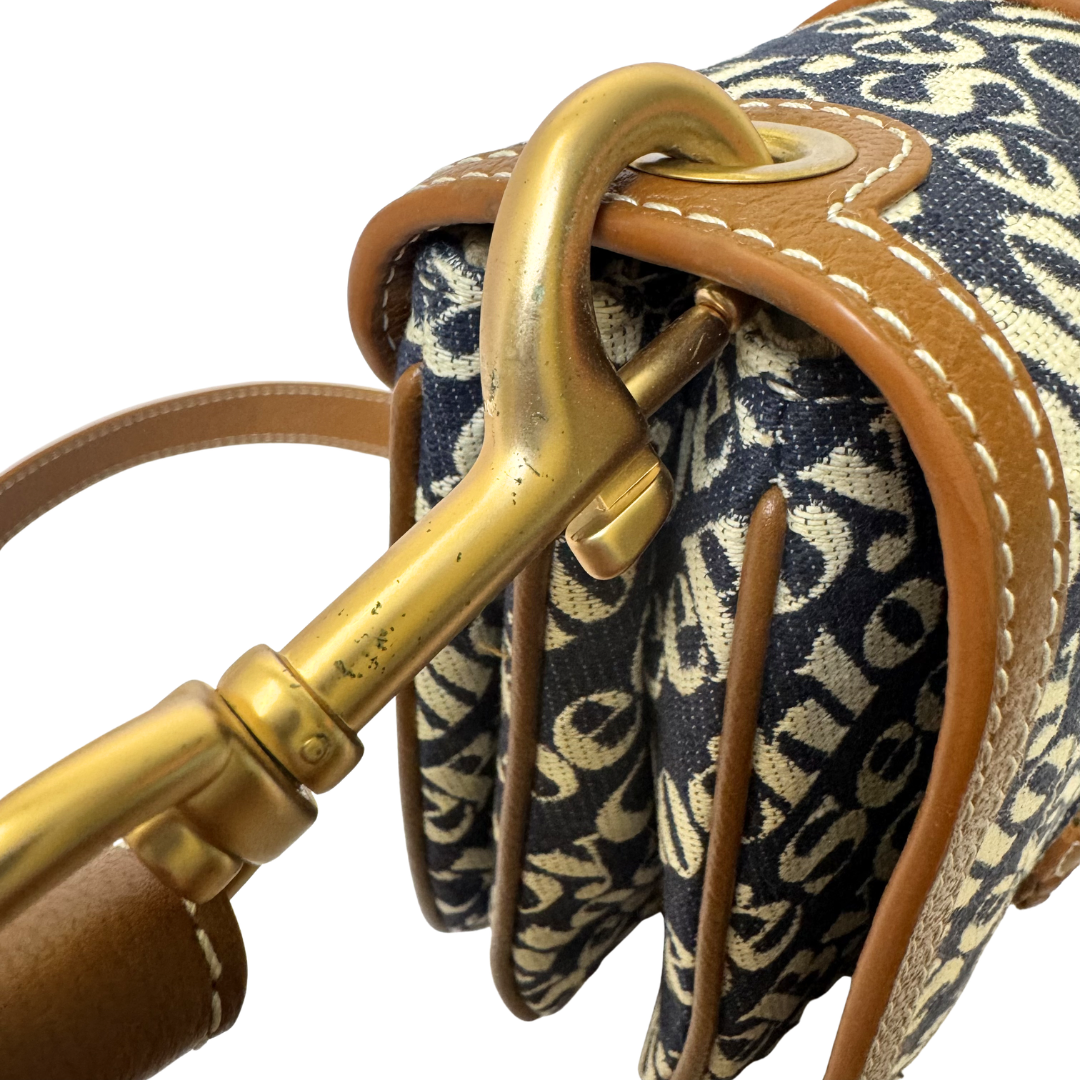 See by Chloé Hana Bag in Navy Monogram Canvas