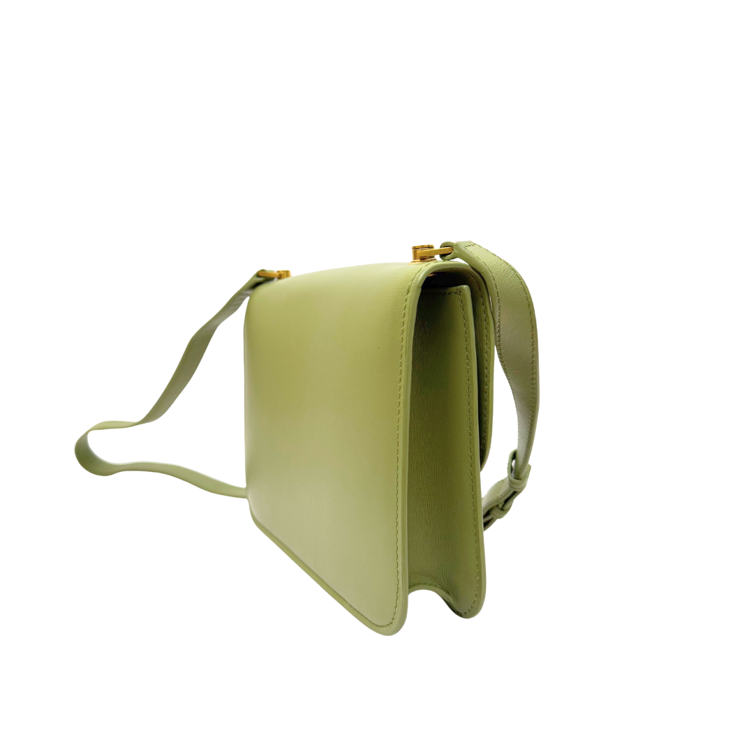 Saint Laurent Le Carré Bag in Sage Green Leather