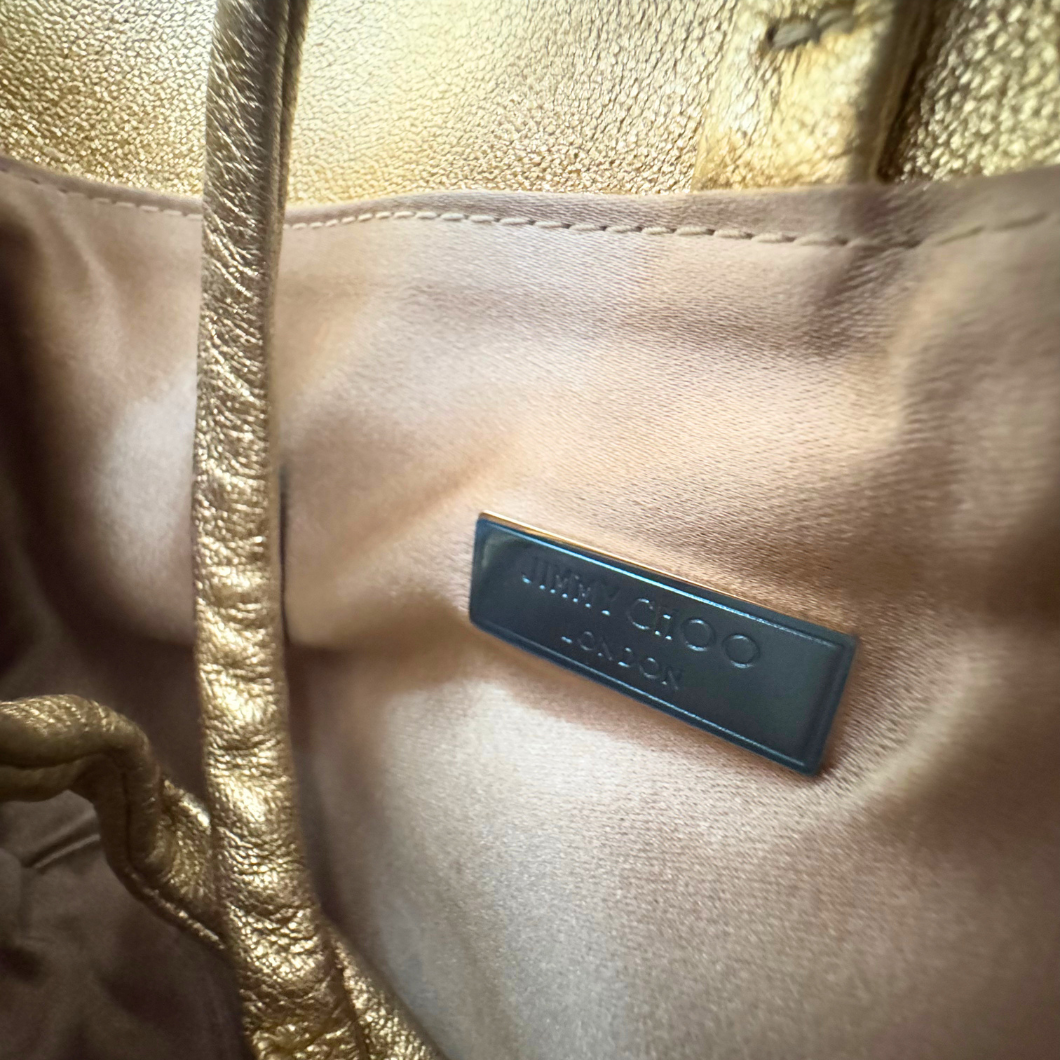Jimmy Choo Bonny Mini Bag in Gold Metallic Leather