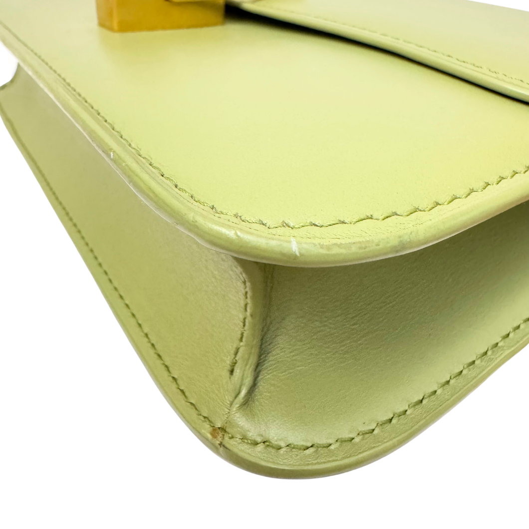 Saint Laurent Le Carré Bag in Sage Green Leather