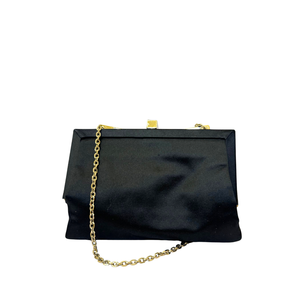 Valentino Garavani Crystal-Embellished Evening Clutch in Black