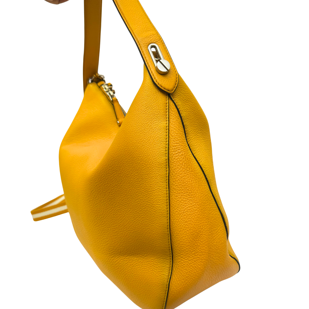 Bally Hobo Bag in Yellow Leather
