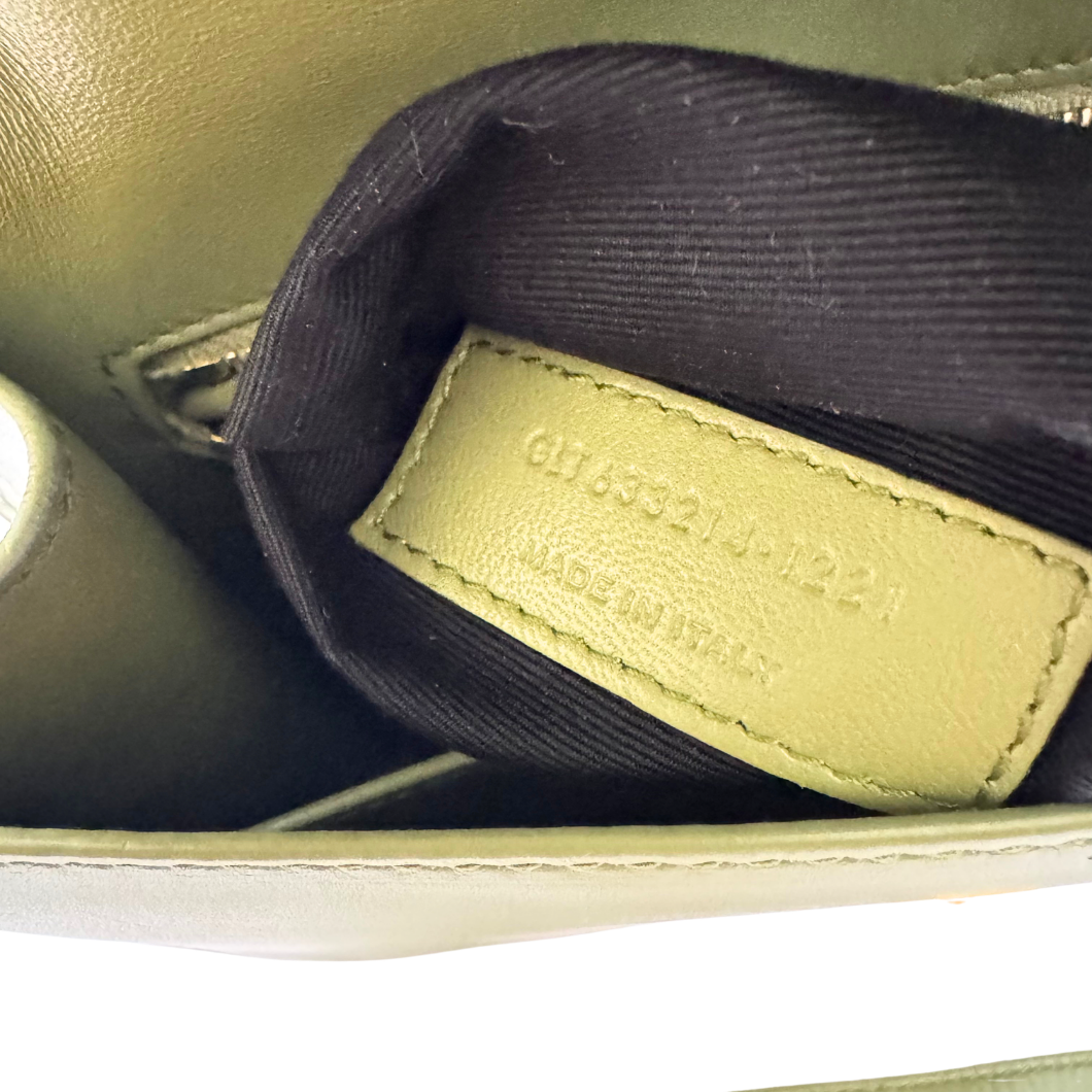 Saint Laurent Le Carré Bag in Sage Green Leather