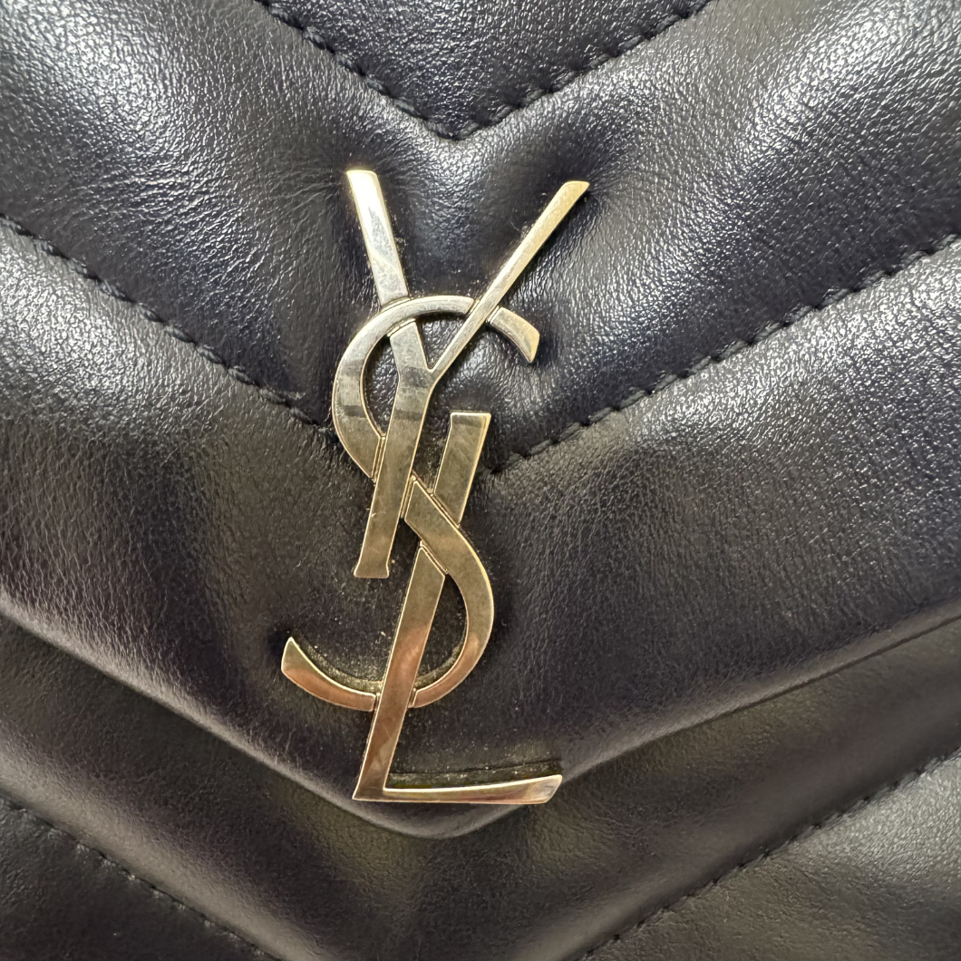 Saint Laurent Toy LouLou Quilted Leather Bag in Blue