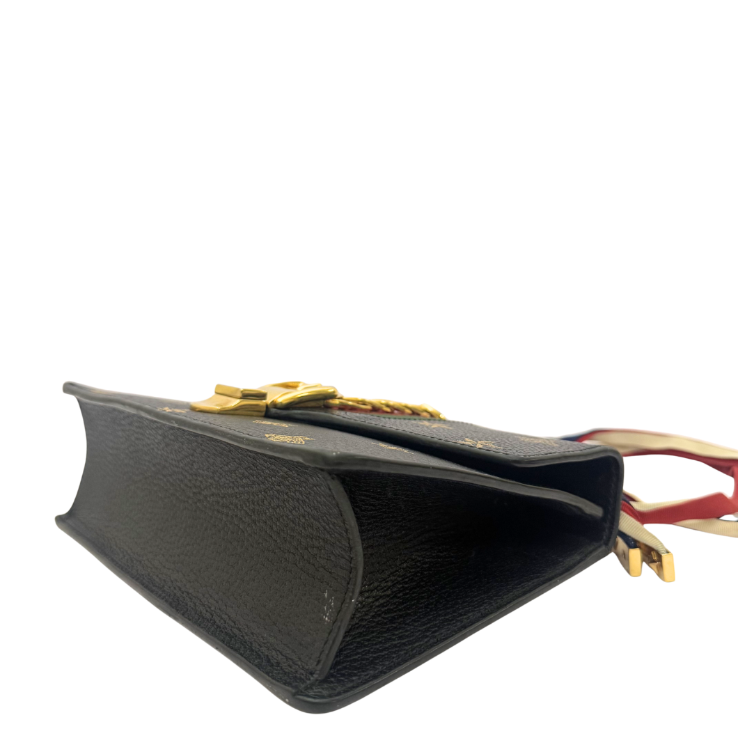 Gucci Sylvie Small Shoulder Bag with Bee and Star Appliqué
