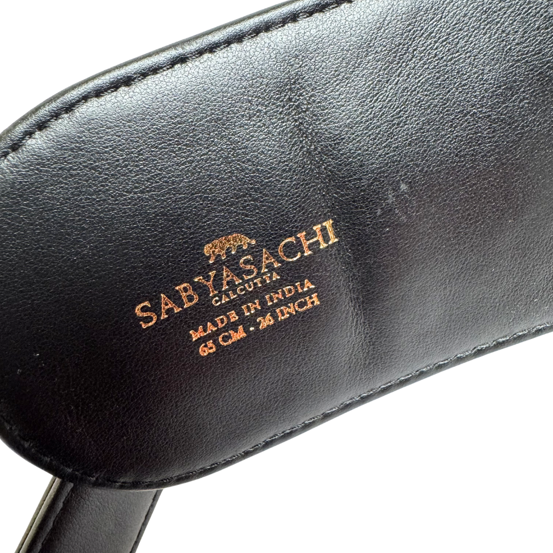 Sabyasachi Bengal Tiger Black Leather Belt