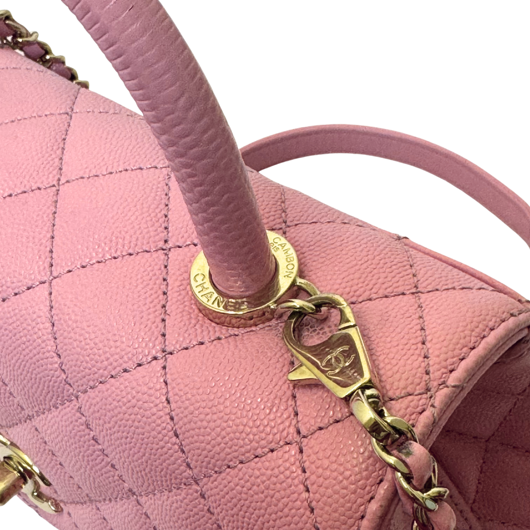 Chanel Coco Handle 23 in Pink Caviar Leather