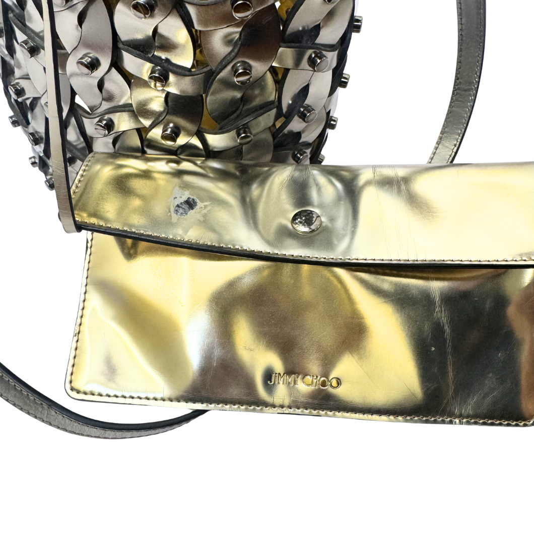 Jimmy Choo Studded Leather Crossbody Bag
