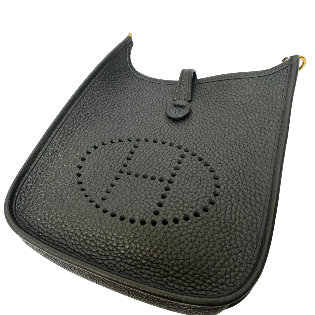 Hermès Evelyne 16 TPM in Noir Clemence Leather