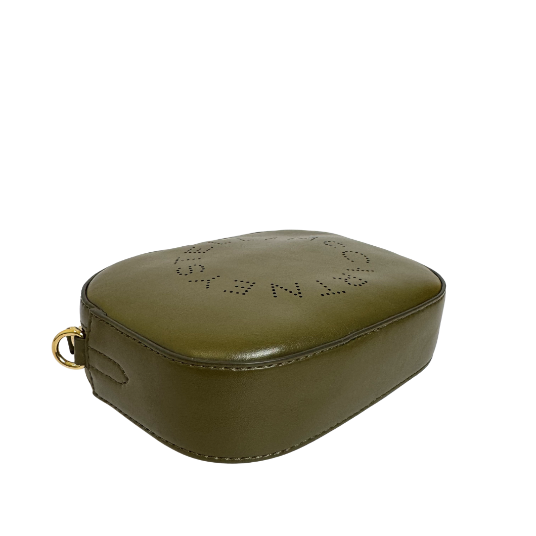 Stella McCartney Eco Soft Logo Camera Bag in Olive Green