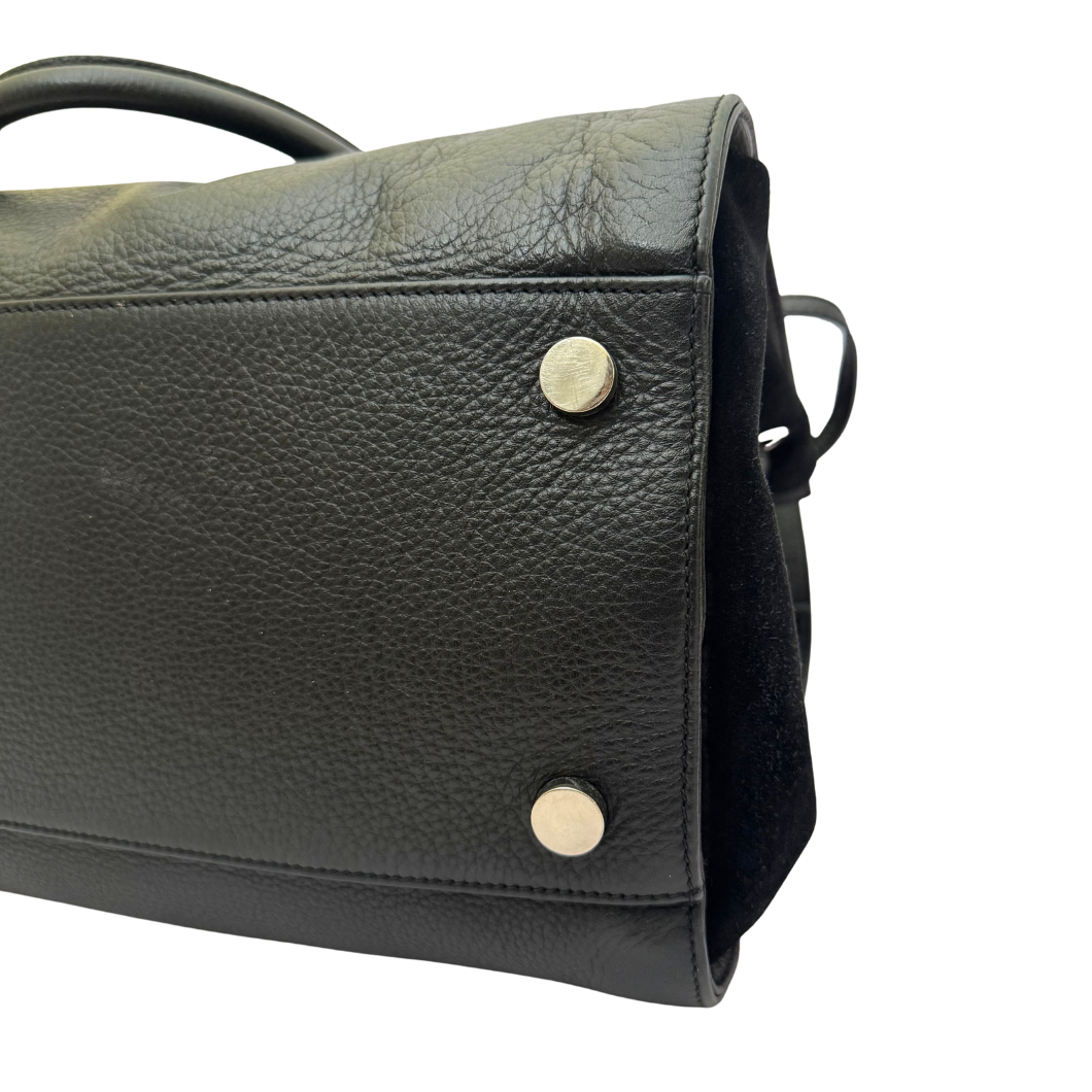 Jimmy Choo Rosalie Satchel in Black Grained Leather