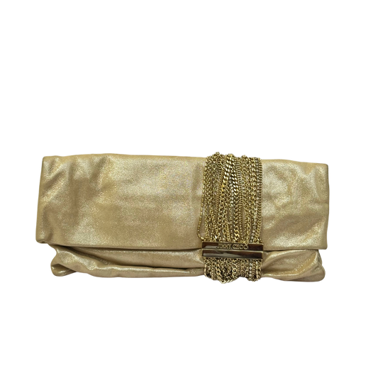 Jimmy Choo Chandra Clutch in Metallic Gold