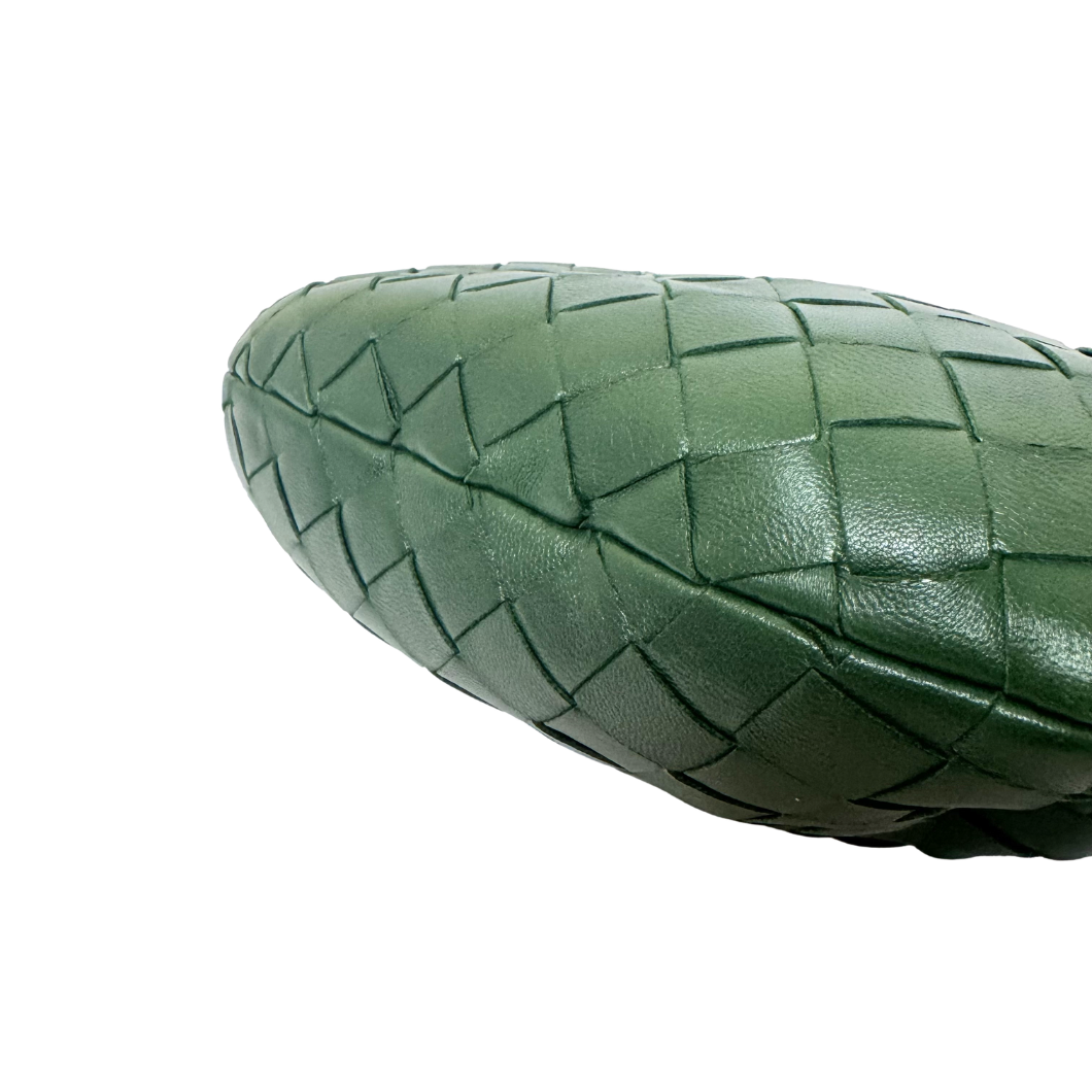Bottega Veneta Mini Jodie Bag in Forest Green Intrecciato Lambskin