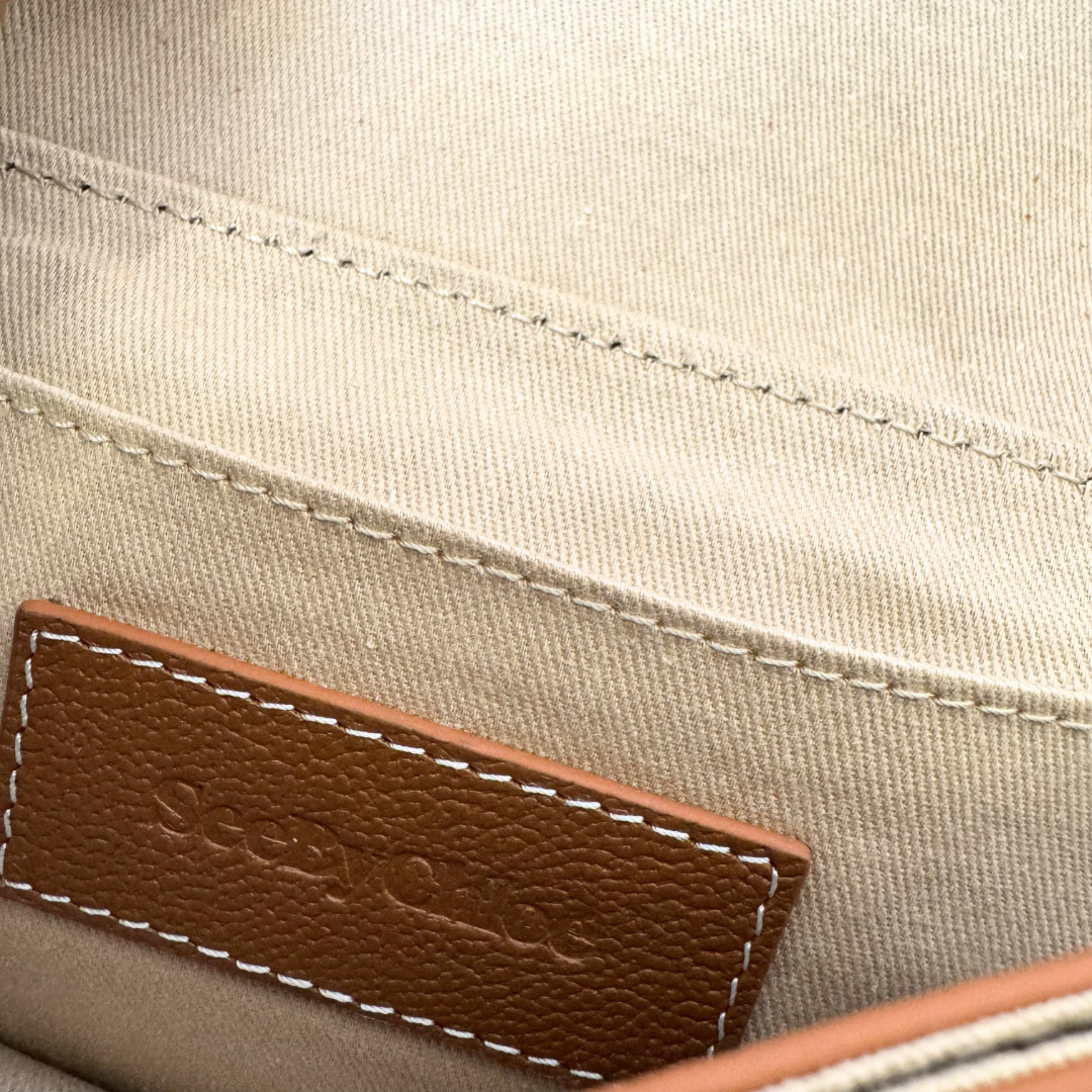 See by Chloé Hana Bag in Navy Monogram Canvas