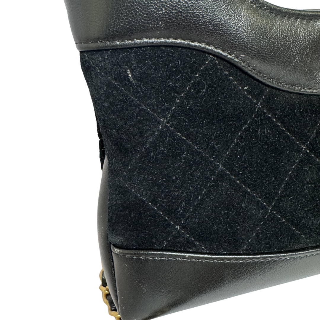 Chanel 31 Mini Shopping Bag in Black Velvet and Lambskin