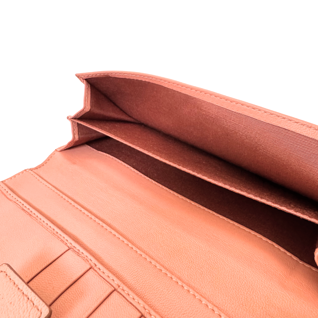Alexander McQueen Insignia Wallet in Coral Pink Leather
