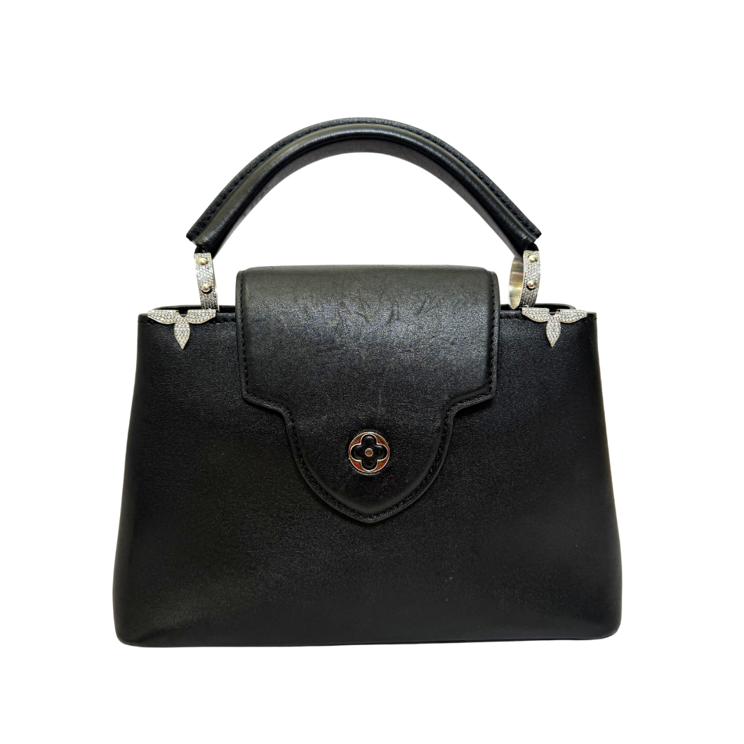 Louis Vuitton Capucines BB Handbag with Crystal Monogram Embellishment