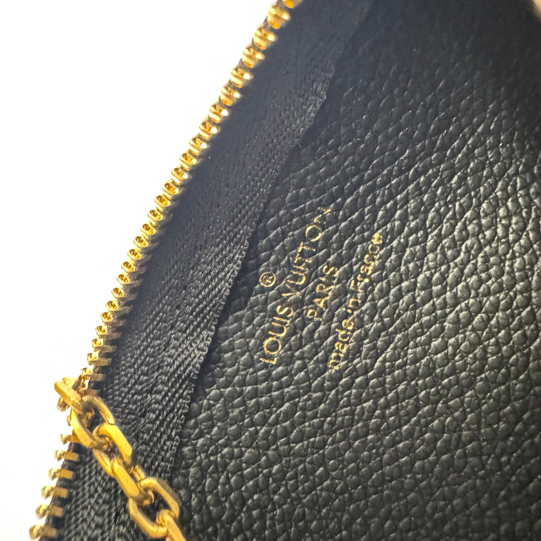 Louis Vuitton Key Pouch in Black Monogram Empreinte Leather