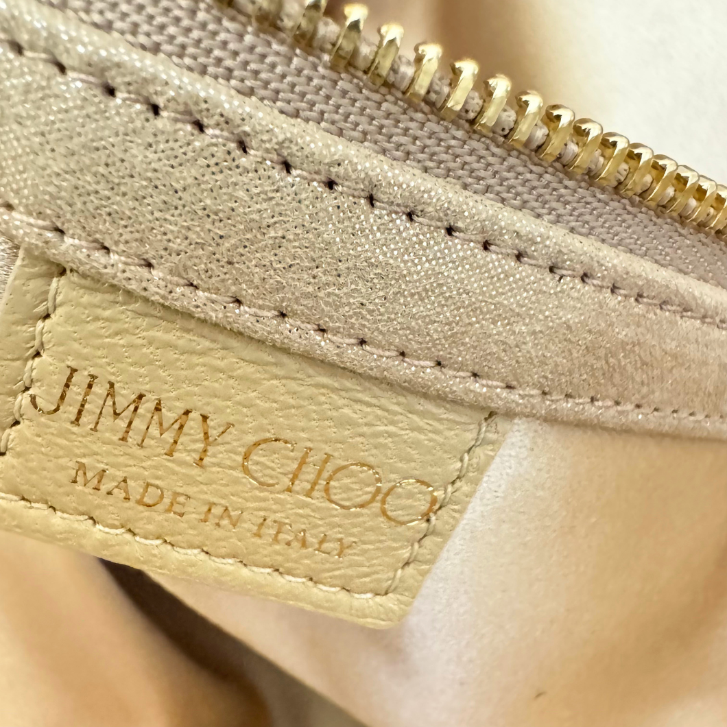 Jimmy Choo Chandra Clutch in Metallic Gold