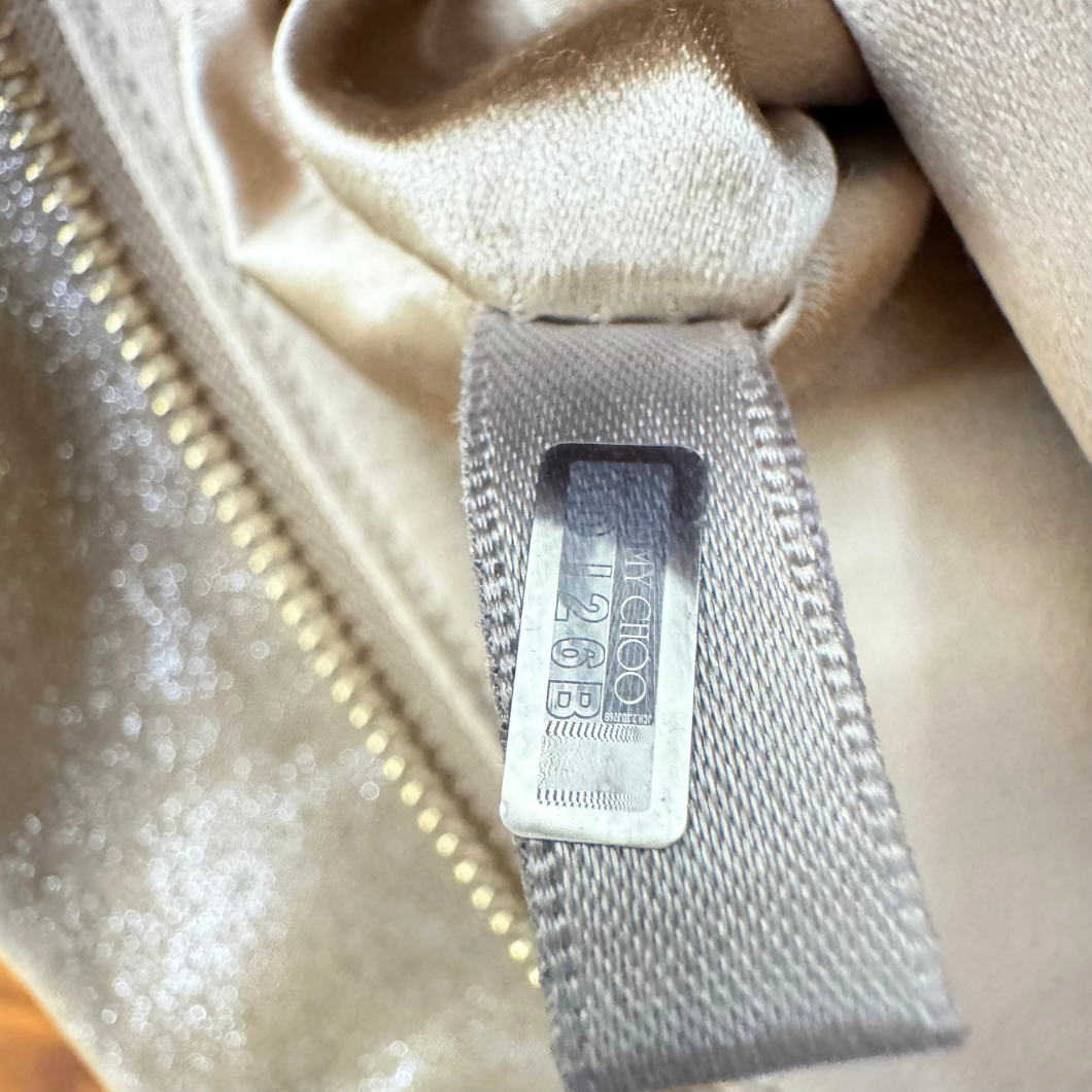 Jimmy Choo Chandra Clutch in Metallic Gold