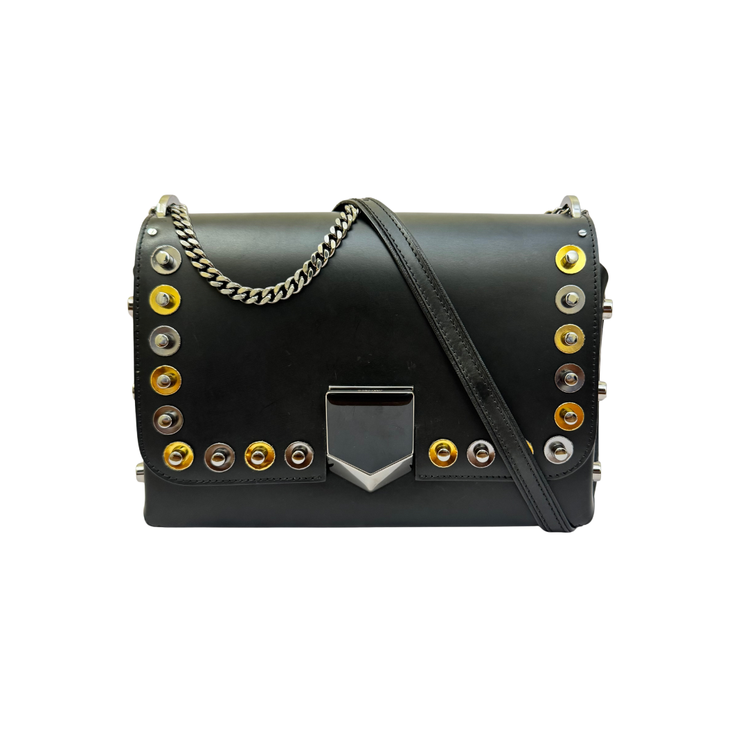 Jimmy Choo Lockett Bag in Black Leather