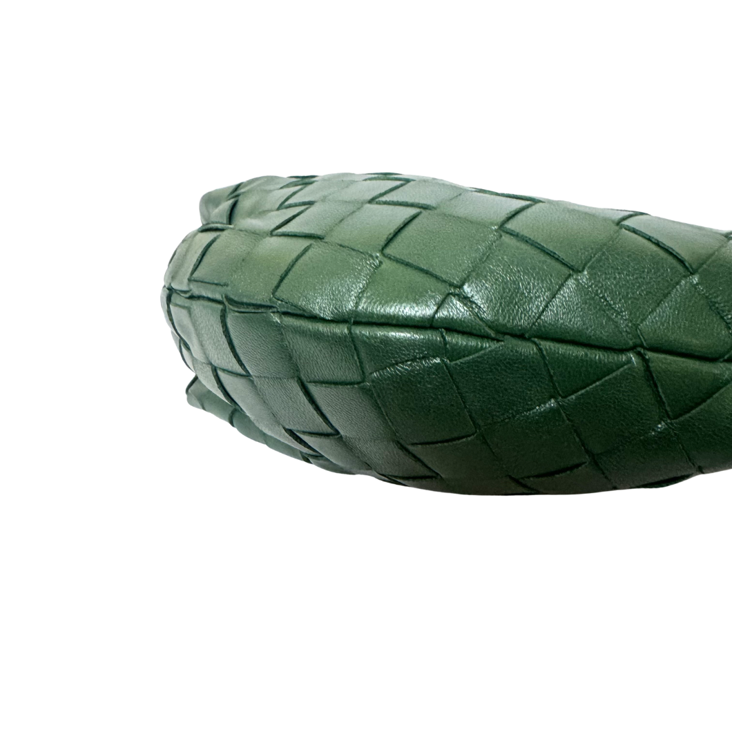 Bottega Veneta Mini Jodie Bag in Forest Green Intrecciato Lambskin