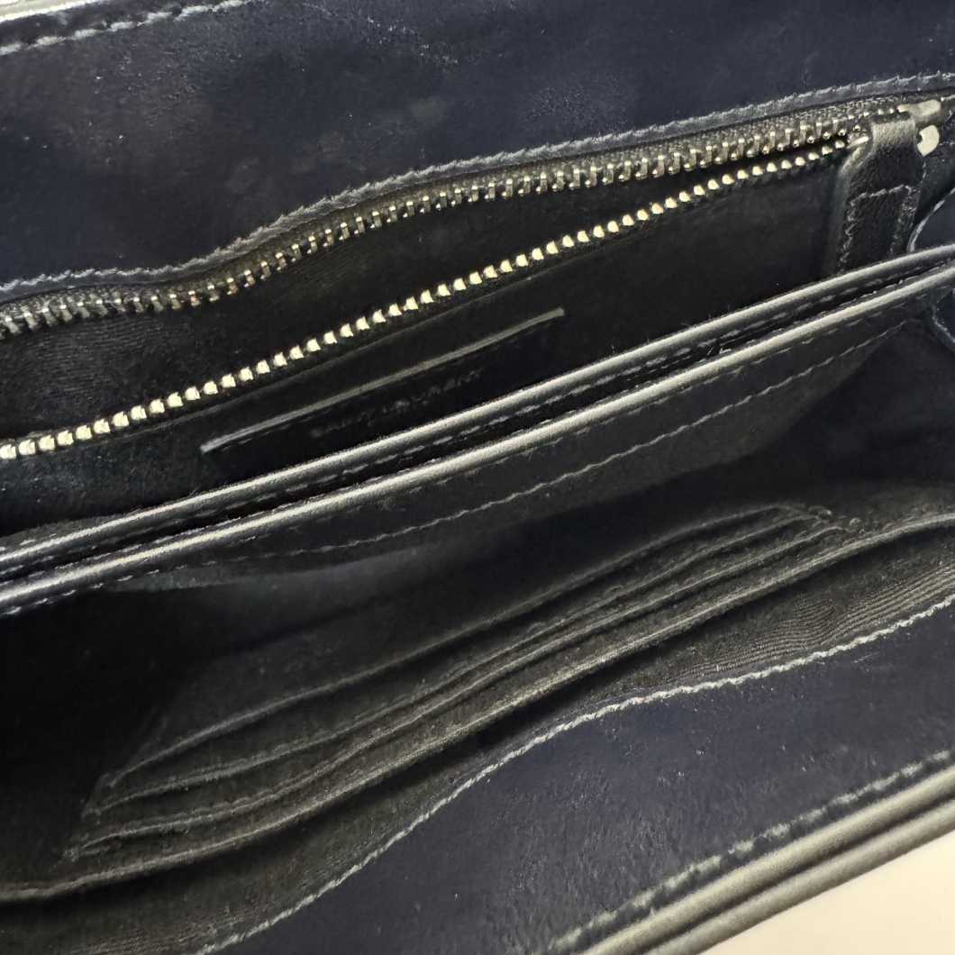 Saint Laurent Toy LouLou Quilted Leather Bag in Blue