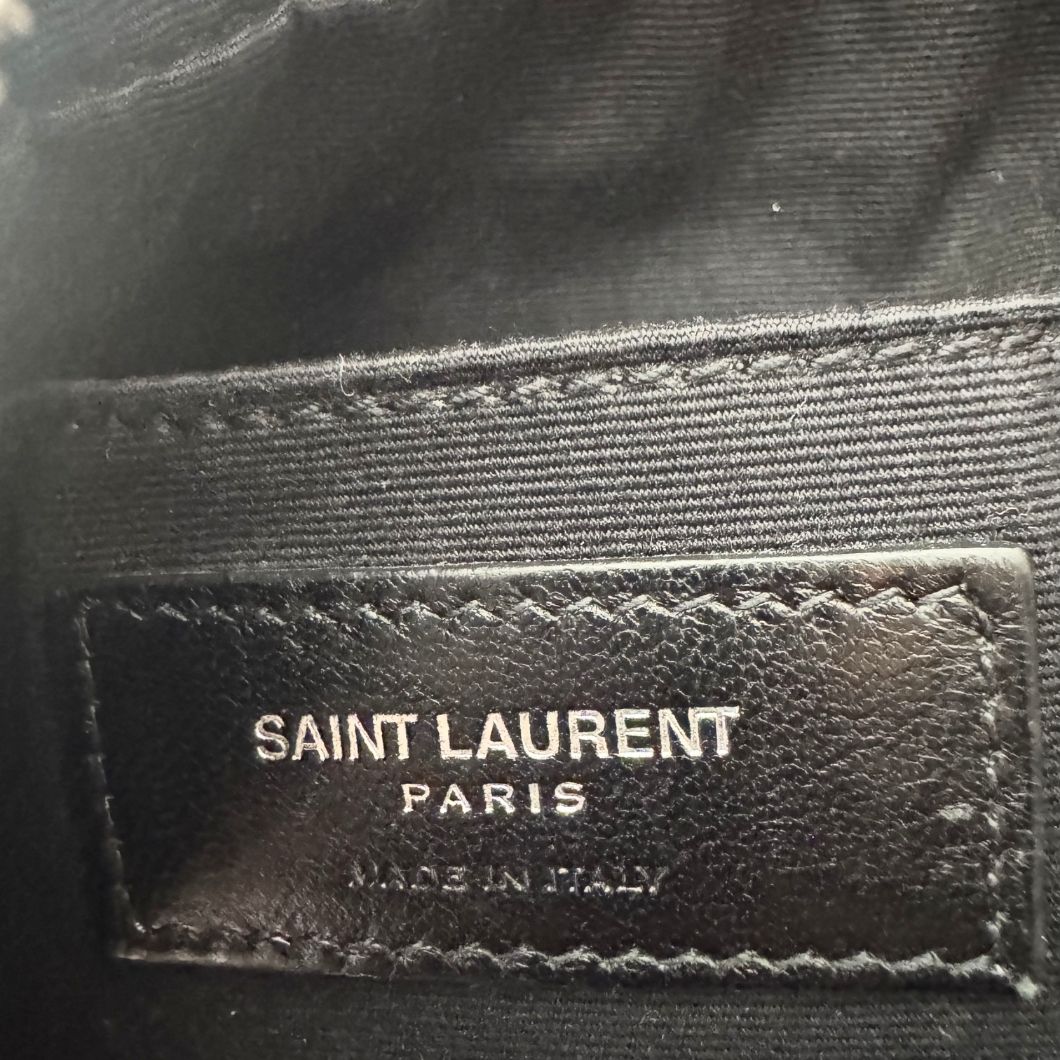 Saint Laurent Lou Camera Bag in White Leather