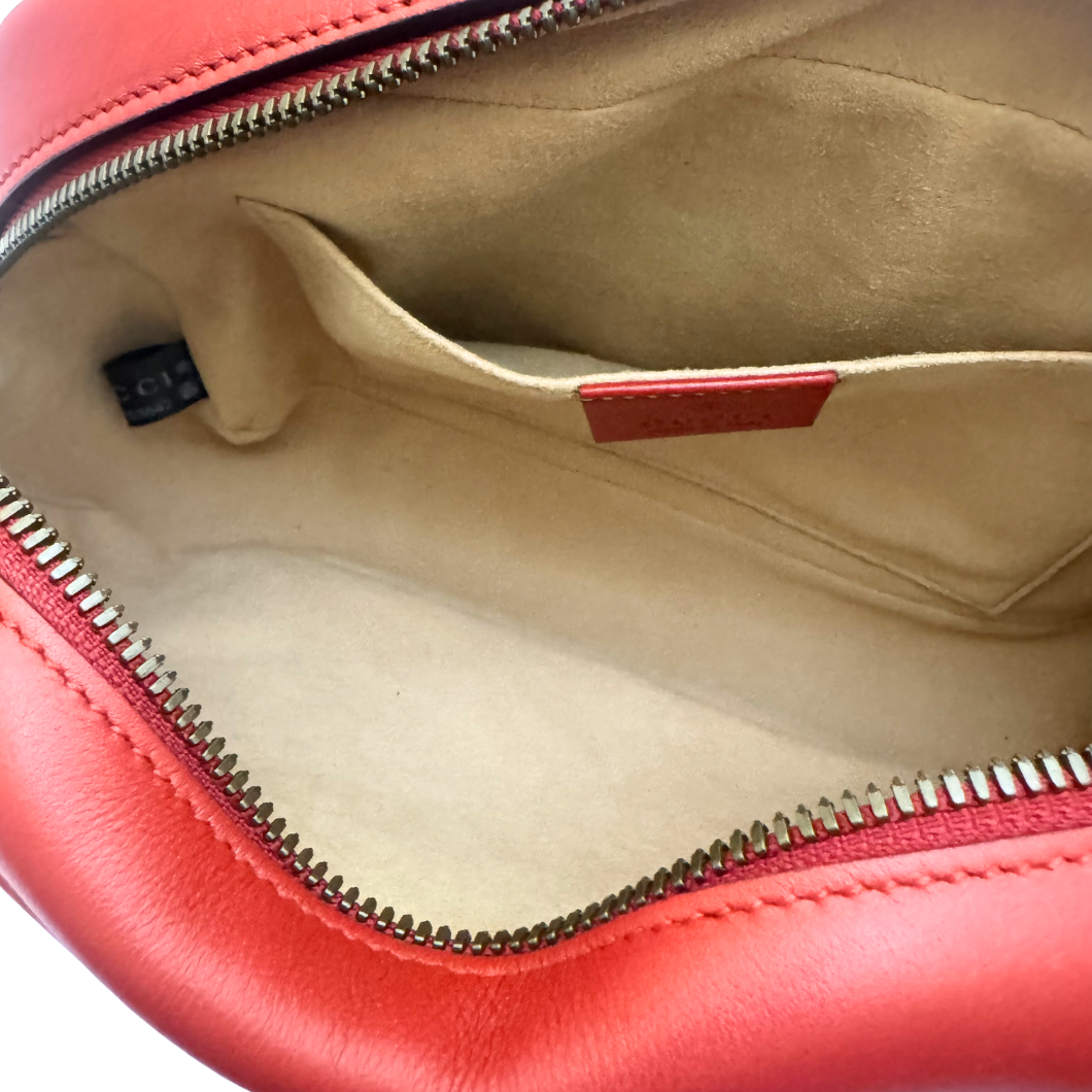 Gucci Red Marmont Small Camera Bag