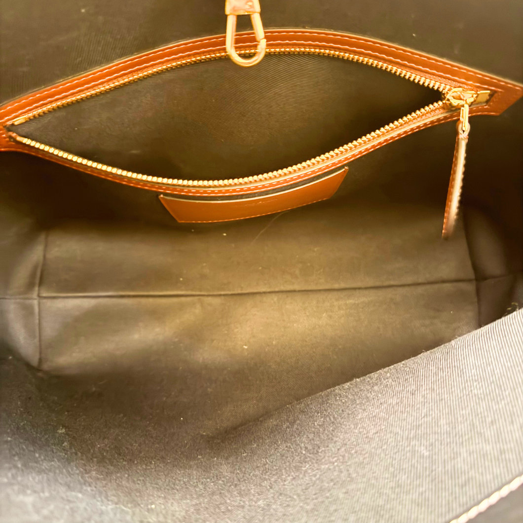 Burberry Medium Check Tote in Dark Birch Brown