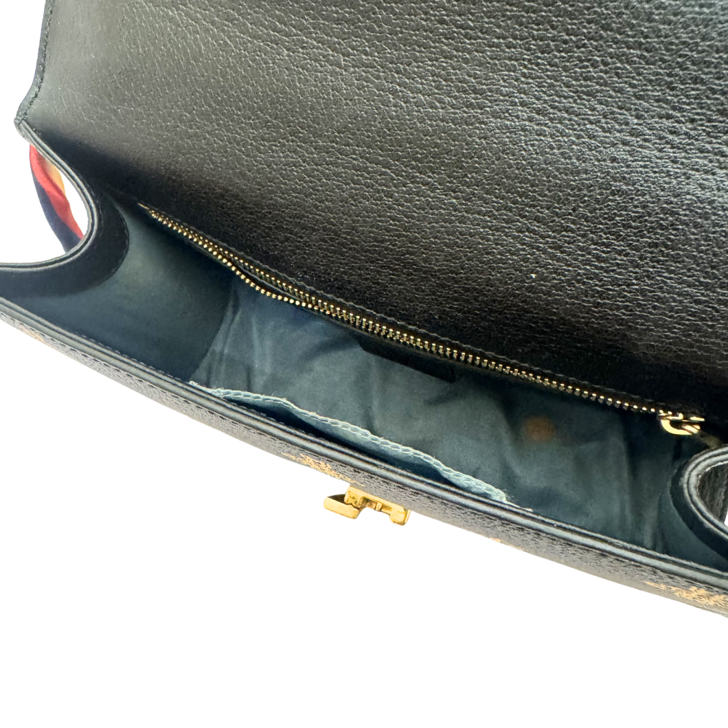 Gucci Sylvie Small Shoulder Bag with Bee and Star Appliqué
