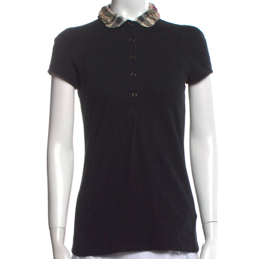 Burberry Brit Mock Neck Short Sleeve Polo - Size XS