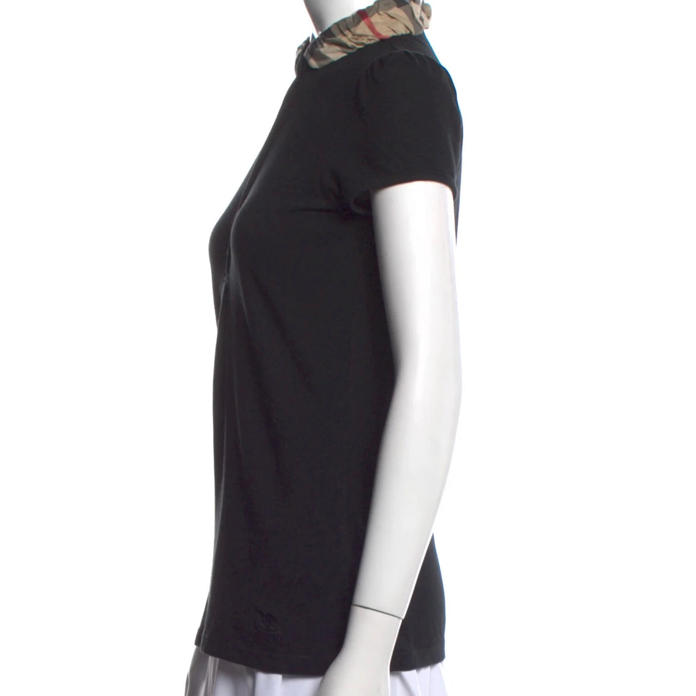 Burberry Brit Mock Neck Short Sleeve Polo - Size XS