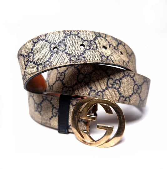 Gucci GG Monogram Canvas Belt - Size 95