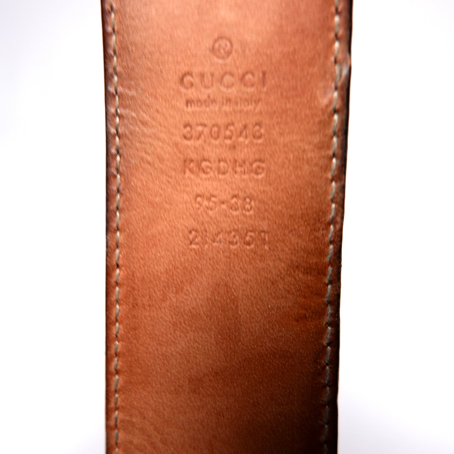 Gucci GG Monogram Canvas Belt - Size 95