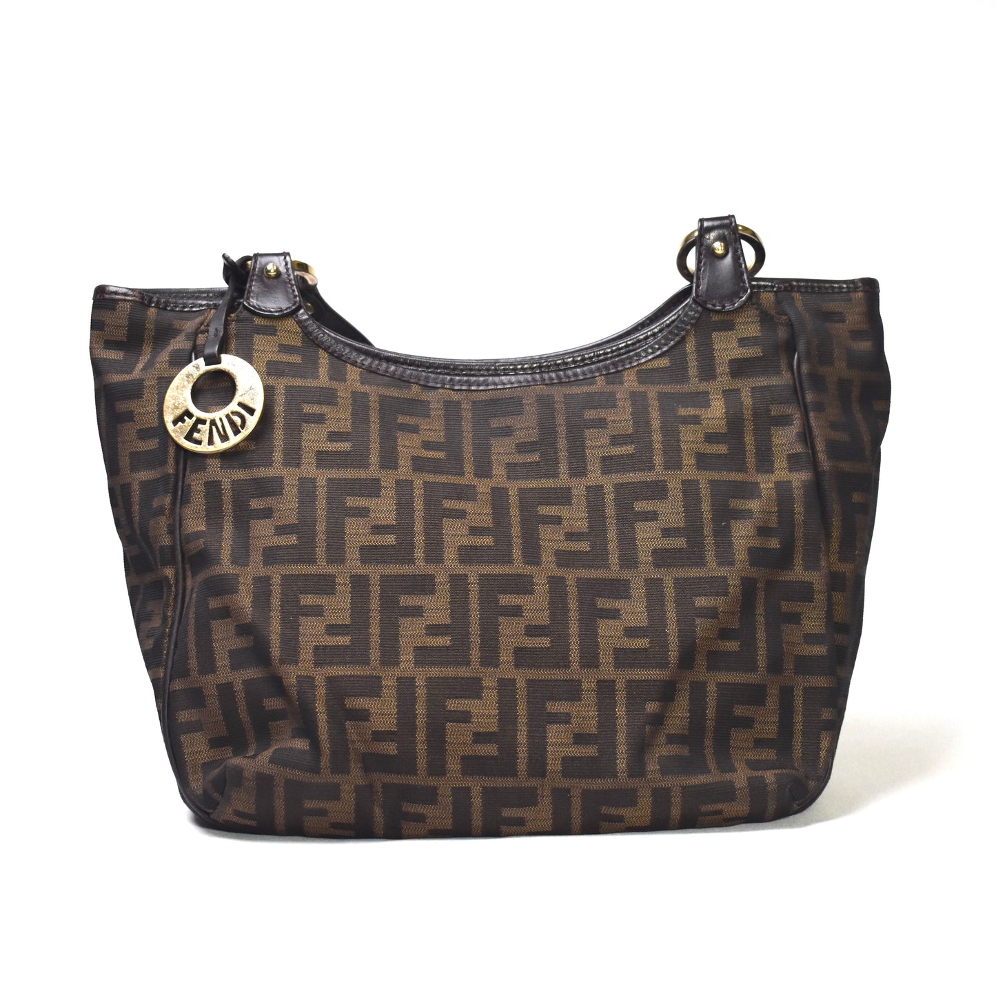 Fendi FF Monogram Zucca Hobo Bag